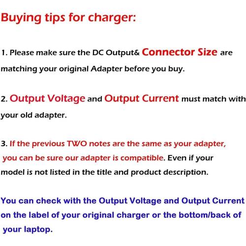 Laptop Charger AC Power Adapter for HP 608425-001 609939-001 18.5V 3.5A 65W