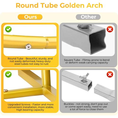 7.2FT Metal Arch Backdrop Stand and Cover Set, Gold Wedding Backdrop Arch Stand with Cover, Balloon Arch Stand with White Arch Cover for Birthday Party Baby Shower Graduation Ceremony Decorations