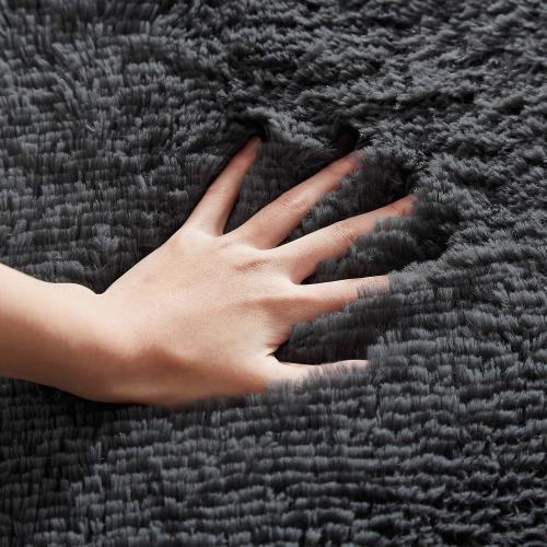 Floralux Area Rugs Size  9x12 Color Grey  Living Room, Dark Grey, Large Shag Rug Bedroom Rug, Ultra Soft Shaggy Fluffy Carpet for Playroom, Plush Modern Carpets for Kids Room, Dorm Home Decor Aesthetic