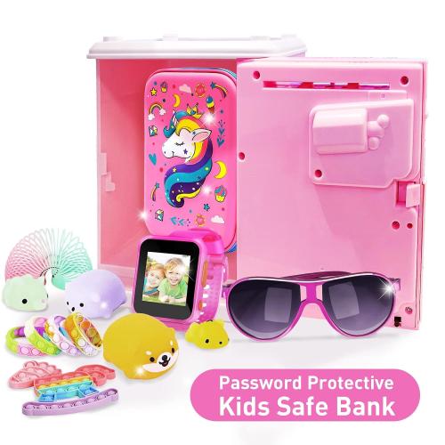 JUNEU Unicorn Piggy Bank for Kids - Electronic Musical Money Bank for Girls