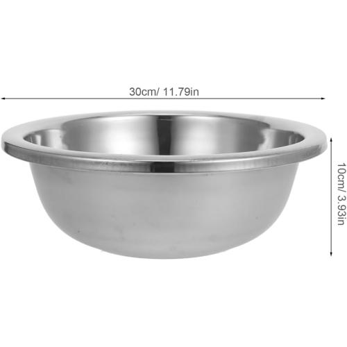 PRETYZOOM Large Stainless Steel Kitchen Basin 15 Inch Multipurpose Mixing Bowl for Vegetable Washing Dough Making and Face Washing