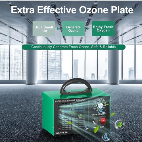 Ozone Generator 45,000mg/h, Home/Industrial O3 Car Deodorizer. Ozone Machine Air Ionizer Ozone Odor Eliminator for Strong Odor. Odor Eliminator for Home, Car, Pet. Room Deodorizer For 2500 sq ft.