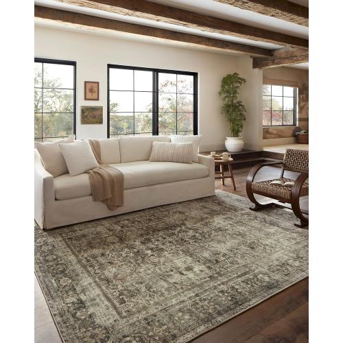 Loloi Magnolia Home by Joanna Gaines Sinclair Collection SIN-01 Pebble/Taupe 2'-3 x 7'-6, .25 Pile Height, Machine Washable, Runner Rug