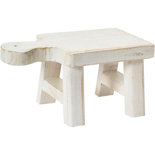Creative Co-Op Decorative Wood Pedestal, White