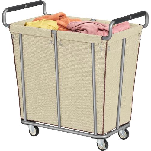 Large laundry hamper with Wheels, 2 Bag 360L Big Rolling Laundry Basket Sorter Cart, Extra Large Laundry Clothes Hamper, Heavy Duty Laundry Basket Organizer for Laundry Room,Bathroom