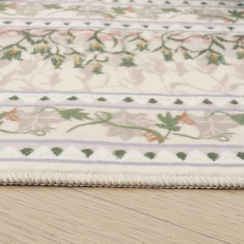 Rugcomf Runner Rug Impressionist-Style Vintage Kitchen Rugs Non Slip Washable Soft Carpet Runner for Kitchen Laundry Bedroom Bathroom, Beige