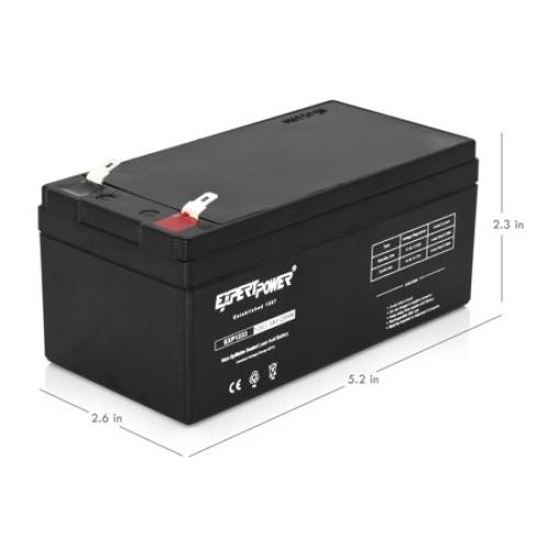 ExpertPower® 12v 3.3ah Rechargeable Sealed Lead Acid Battery