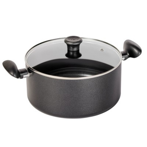 T-Fal Simply Cook 8.5qt Nonstick Wide Stock Pot with Lid Black‼️mild scratches on the handle ‼️