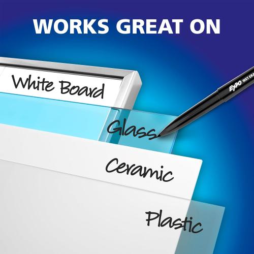 EXPO Vis-a-Vis Wet Erase Markers, Semi-Permanent, Assorted Colors, Ultra Fine Tip, 8 Count - For Writing on Glass, Whiteboards, Mirrors, Calendar, Labeling, Organizing