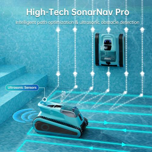 NexTrend Pool Vacuum for Inground Pools Cordless Robotic Pool Cleaner, Smart Navigation, 150min Runtime, 180W Powerful Suction, Floor Walls Waterline Cleans Up to 2,050 sq.ft