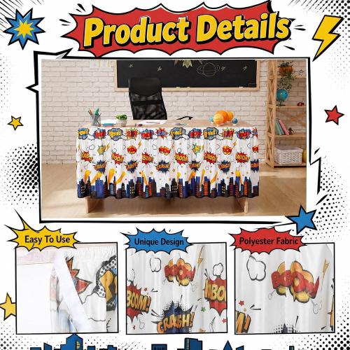 1 Pack Hero Desk Skirt for Teacher Desk Classroom, 29 in X 9 ft