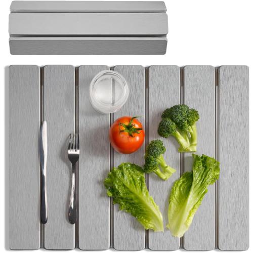Meowoo Stone Dish Drying Mat for Kitchen Counter, 15.7×11.8