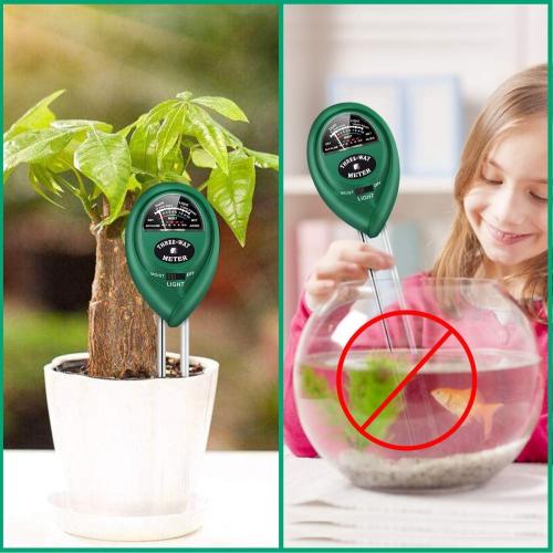 Soil Tester, Soil Moisture/PH/Light Meter Plant Soil Test Kit Indoor Outdoor Use, No Battery Needed Easy to Read Hygrometer Moisture Sensor Water Meter for Potted Plants Trees Lawn Farm Garden