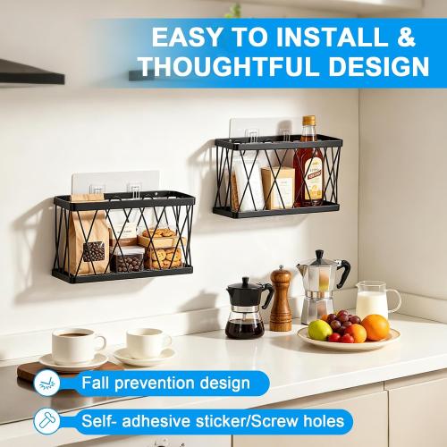 8 Pack Adhesive Cabinet Door Organizer