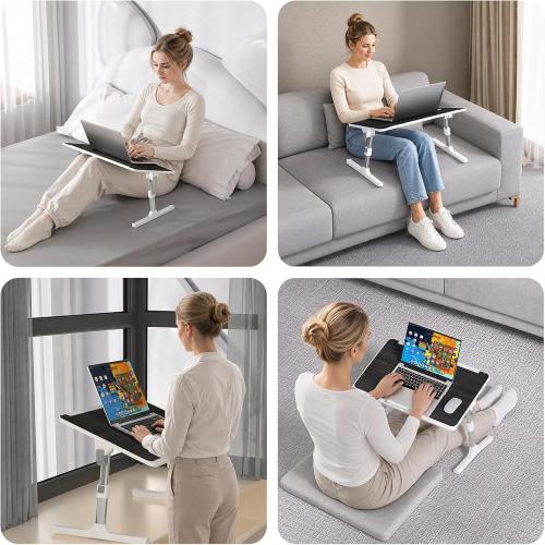 Adjustable Lap Desk, Foldable Laptop Desk for Bed,  Lap Table Black