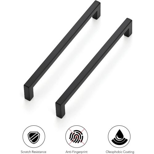 Ravinte Matte Black Cabinet Handles Solid Cabinet Pulls 6-1/4 Inch 30 Pack