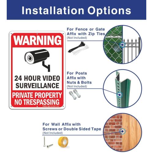 Faittoo 4 Pack No Trespassing, Private Property, Warning Signs - 10 x 7 Inches Reflective Aluminum, UV Protected, Weather Resistant, Durable Ink, Easy to Mount