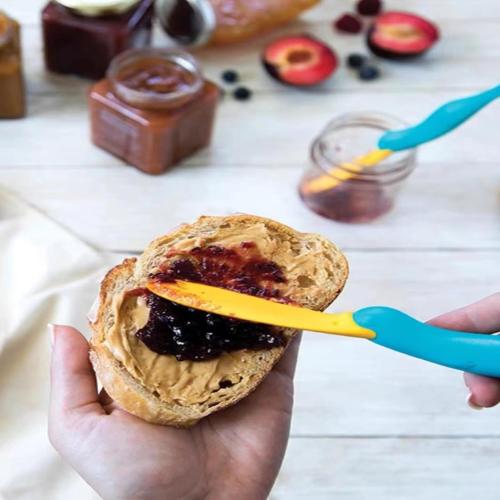 Splatypus Jar Spatula for Scooping and Scraping - Unique Fun Cooking Kitchen Gadgets for Foodies - BPA-free & 100% Food Safe - Crepe Spreader, One Sise, Blue, SP-001