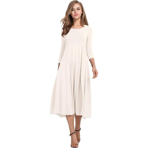 HOTOUCH Women's 3/4 Sleeve A-line and Flare Midi Long Dress size 2x