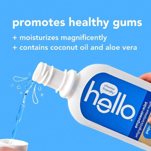 hello Empower-Mint Fluoride Free and Alcohol Free Mouthwash - Peppermint - 16 fl oz