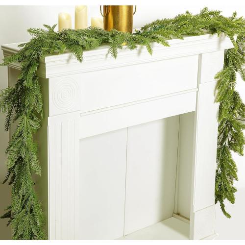 ​​6ft Artificial Christmas Garland - Realistic Faux Pine Garland for Fireplace Mantel, Indoor Outdoor Holiday Decor, Xmas Party Decoration (1 Pack)​