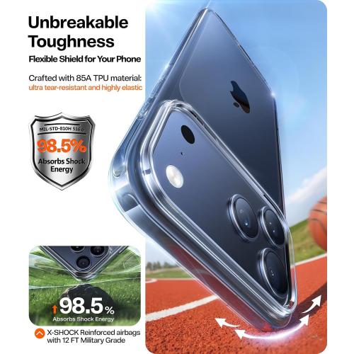 TORRAS for iPhone 17 Pro Max Case Crystal Clear, Anti-Yellowing, Clear 6.9