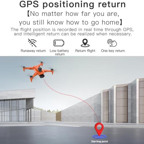 Lozenge L900 PRO SE MAX Brushless Drone with Camera for Adults 4K GPS Drone 360 °Laser Obstacle Avoidance RC Quadcopter Helicopter Dual Cameras with Storage Bag (Black, 1080P Camera&2 Battery)