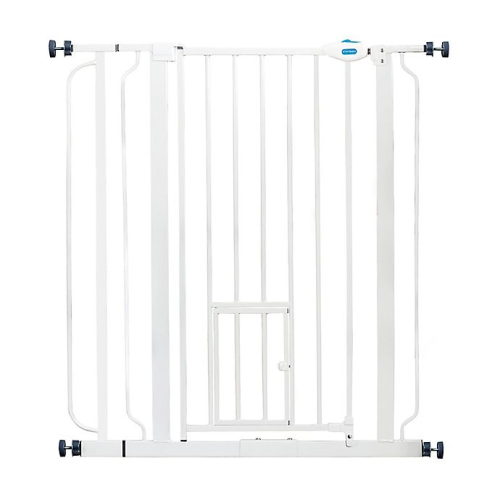 Carlson Extra-Tall Pressure-Mount Walk-Through Pet Gate in White