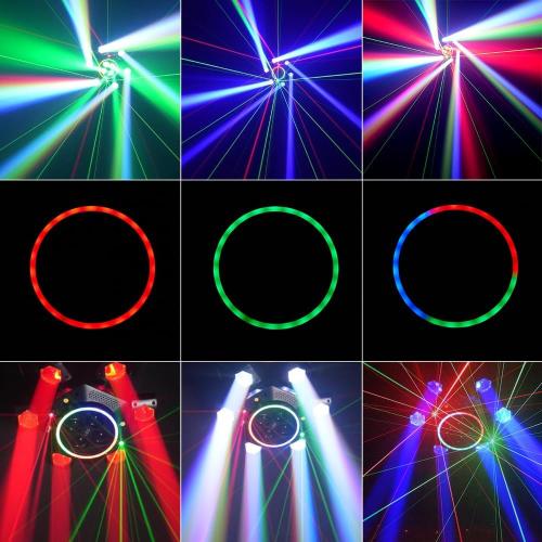 Moving Head DJ Lights, 150W LED Stage Lights 5-in-1 with Remote