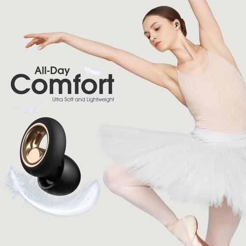 Ear Plugs for Sleeping Noise Cancelling, 60dB Silicone Ear Plugs for Noise Reduction, Reusable Sleeping Earplugs for Snoring, Concert & Shooting Ear Protection with 8 Eartips(Charcoal)