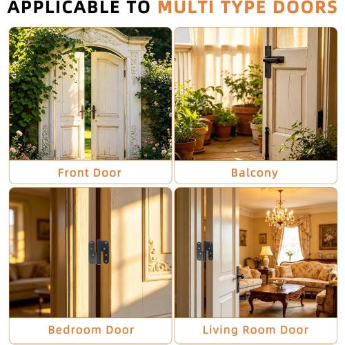 6-Pack Black Heavy Duty Lift Off Hinge, 4 X 3.5 Inch H-Shaped Door Hinges