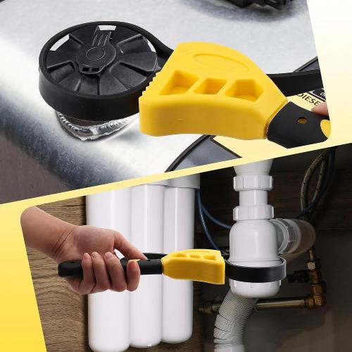 2-Pack Adjustable Rubber Strap Wrench Set – 25.20 & 20.48 Heavy-Duty Strap Wrench for Oil Filter, Jar Opener, Water Filter, Plumbing, Sink, Faucet – Non-Slip Multipurpose Wrench Tool