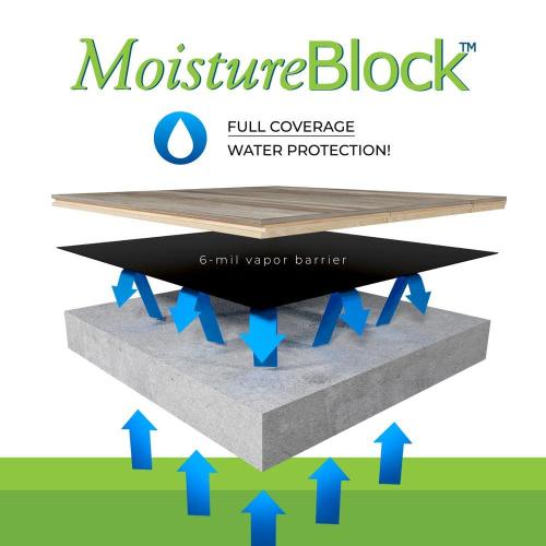 2 PACK MoistureBlock 100 sq. ft. Roll 30 x in. W x 40 x ft. L x 6 mm T Vapor Barrier Underlayment for Wood Laminate and Vinyl