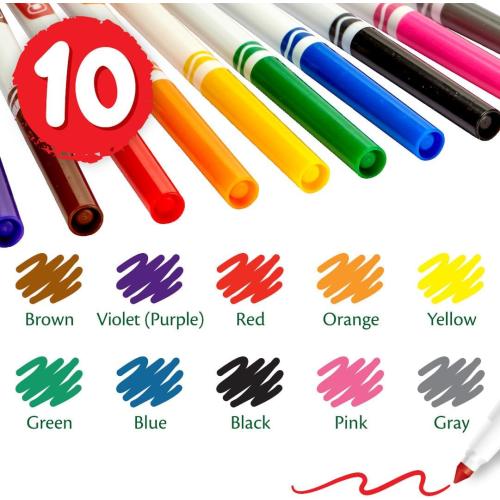 Crayola Fine Tip Markers for Kids 12ct, Bulk School Supplies for Classrooms