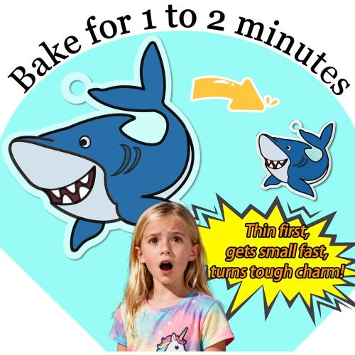 75PCS Shrinky Dinks Kit for Kids - Shrink Art with Shrinky Dink Sheets, 24 Pre-Cut Charms & Learning Cards | DIY Crafts, Christmas Ornaments & Keychains | No-Mess Activity for Boys & Girls Age 6