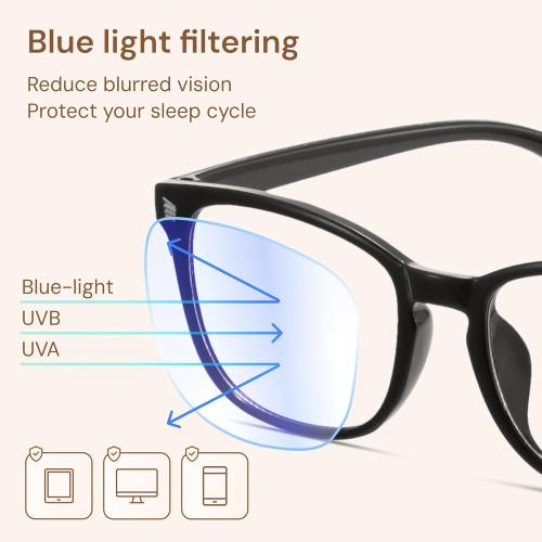 Gaoye Blue Light Glasses for Women - 3 Pack | Computer Glasses, Blue Light Blocking, Stylish Eyewear Frame Accessories