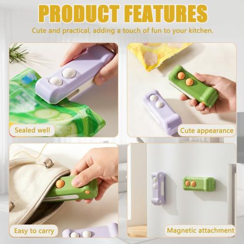 2 in 1 Mini Bag Sealer with Cutter and Magnet