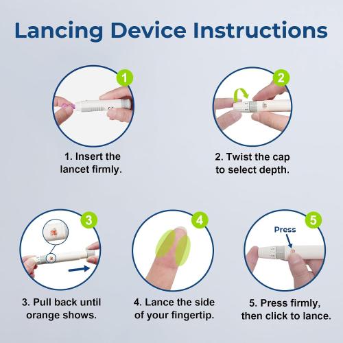 AUVON Blood Glucose Monitor Kit for Accurate Test, 50 Strips, No Coding | Diabetes Testing Kit with 50 30G Lancets, 1 Lancing Device, Portable and Reliable Blood Sugar Monitor Test Kit for Home Use