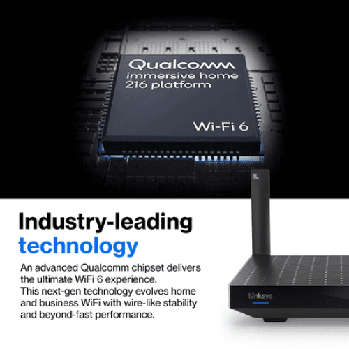 Linksys AX2200 Dual-Band Wi-Fi 6 Mesh Router, Up to 2.2 Gbps Speeds & 1,500 sq. ft. Coverage For Next-Level Connectivity
