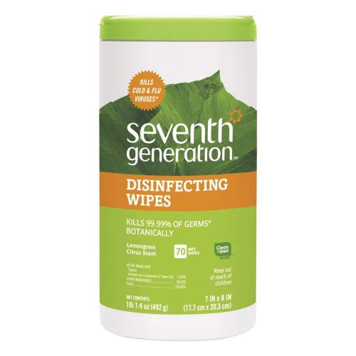 Lemongrass Scent Disinfecting and Cleaning Wipes (70-Count)