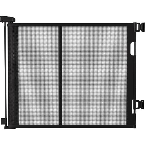 100 inches Retractable Baby Gate, 34 inches Tall Extra Wide Mesh Safety Gate for Open Floor Plans, Wide Doorways, Baby and Pet Barrier for Indoor Outdoor Use, Black