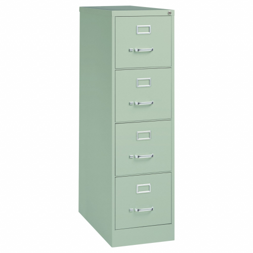 HIRSH Vertical File Cabinet: 4 Drawers, 52 in Overall Ht, 26 1/2 in Overall Dp, 15 in Overall Wd