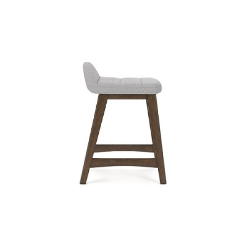 Set of 2 Color Grey Signature Design by Ashley Lyncott Counter Height Upholstered Barstool with Foam Cushion, Set of 2, Light Gray