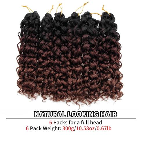 Curly Crochet Hair GoGo Curl Crochet Hair for Women 12 Inch 6Packs 1B/33/30