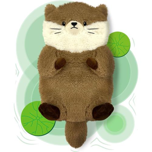 Microwave Heating Pad for Cramps Pain Relief, 15 * 8 Cozy Plush Microwavable Heating Pads for Back, Neck Shoulder, Cute Otter Microwave Stuffed Animal with Washable Cover,Unscented
