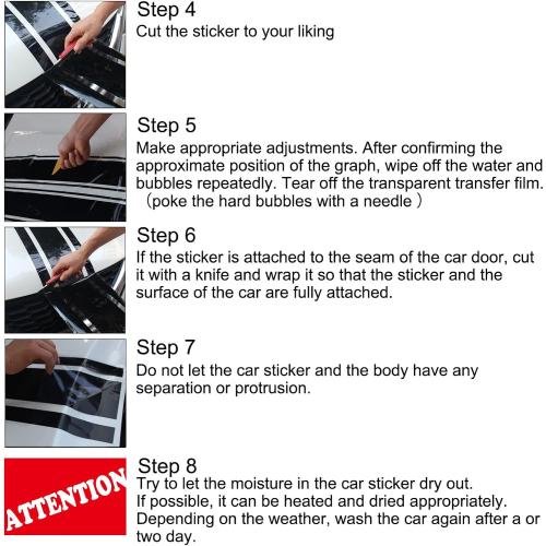 Car Hood Stripe Sticker Universal Auto Racing Stripes Body Side Decal Vinyl Stripe Sticker Accessories Modified Decoration for Car Vehicles (Red, 63 * 11'')