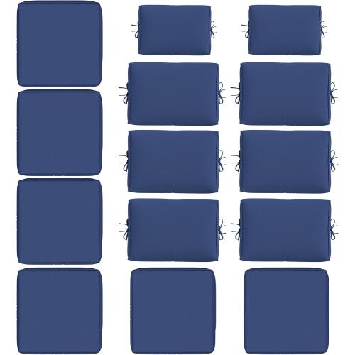 14 Pcs Outdoor Cushion Slipcovers All-Weather Patio Sofa Cover, Covers Only