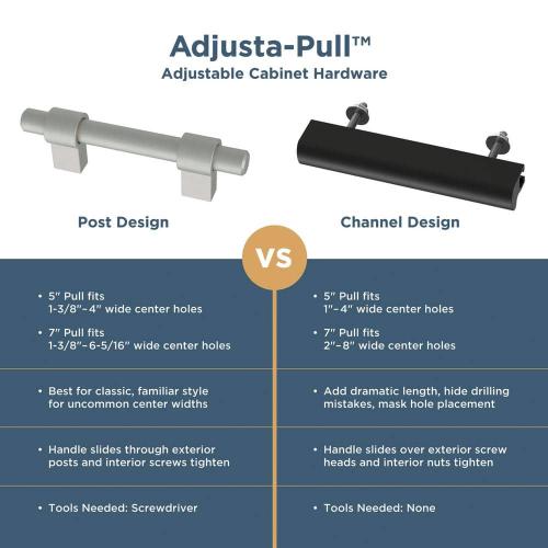 5-Pack Bar Adjusta-Pull Adjustable 1-3/8 to 4 in. (35-102mm) Classic Champagne Bronze Cabinet Drawer Pulls