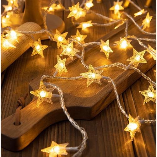 String Lights Star Lights Holiday Small Colorful Lights Christmas Decoration Outdoor Camping Ambient Lights (USB Standing Bright 3m 20 Lights)