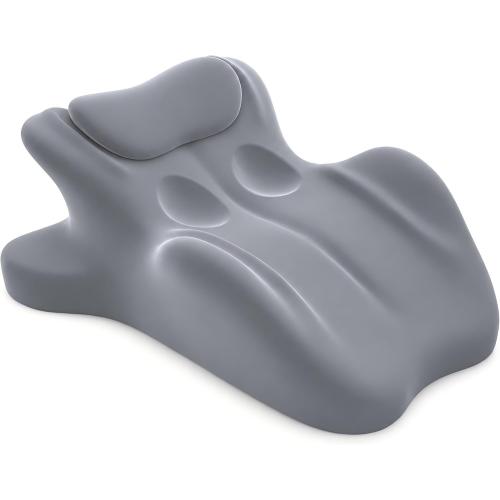 Memory Foam Intimacy Couples Pillow, 27° Ergonomic Wedge, Grey